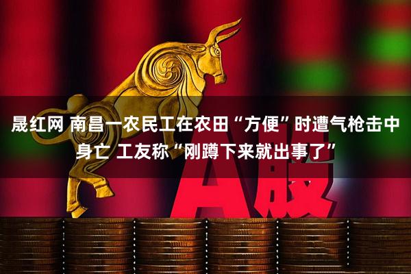 晟红网 南昌一农民工在农田“方便”时遭气枪击中身亡 工友称“刚蹲下来就出事了”