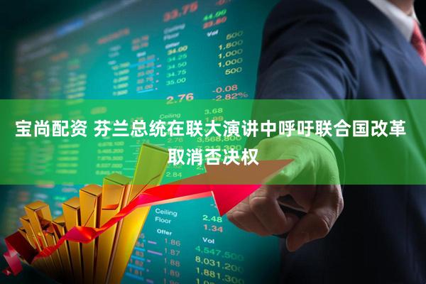 宝尚配资 芬兰总统在联大演讲中呼吁联合国改革 取消否决权